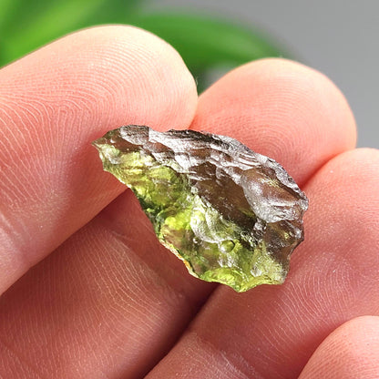 Moldavite Poison Green Specimen 1.33g, Authentic Raw Moldavite Crystal from Vrabce