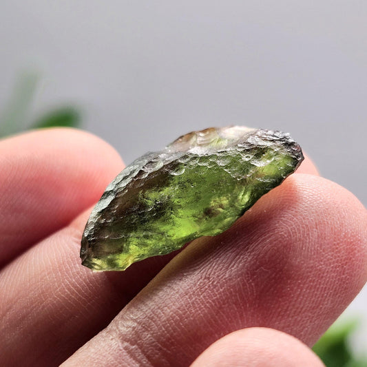 Poison Green Moldavite 1.90g, Authentic Moldavite Crystal Specimen