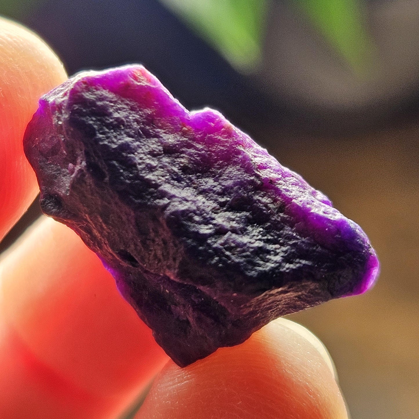 Gel Sugilite & Blue Richterite Crystal 4.93g, South African Raw Sugilite Specimen OLD STOCK