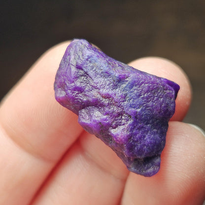 Gel Sugilite & Blue Richterite Crystal 4.93g, South African Raw Sugilite Specimen OLD STOCK