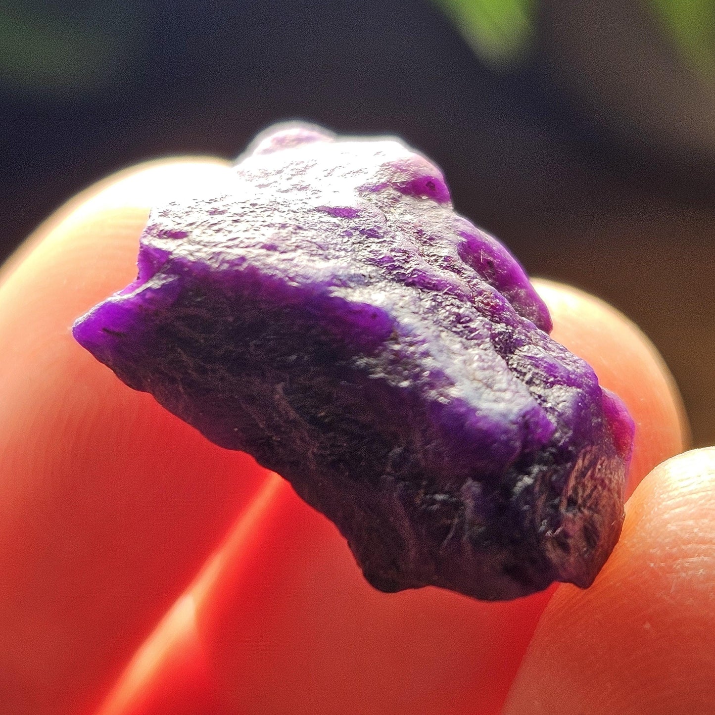 Gel Sugilite & Blue Richterite Crystal 4.93g, South African Raw Sugilite Specimen OLD STOCK