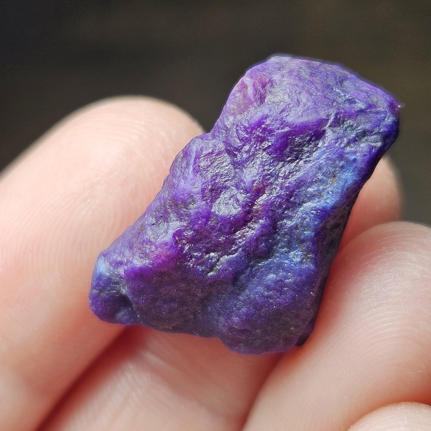 Gel Sugilite & Blue Richterite Crystal 4.93g, South African Raw Sugilite Specimen OLD STOCK