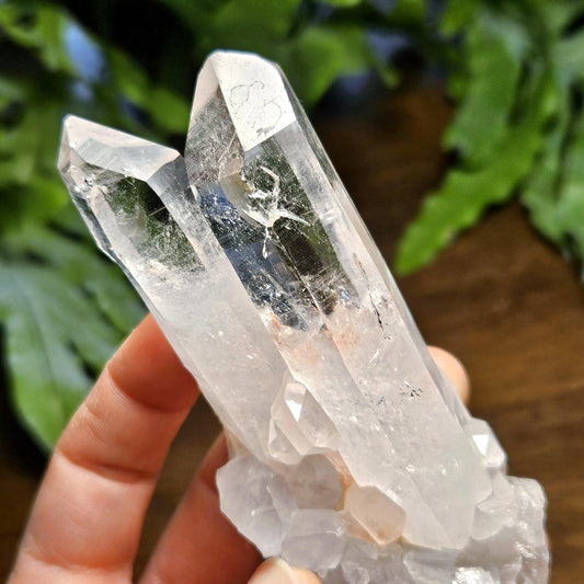 Pink Himalayan Quartz Cluster, "Twinned" Parallel Growth Quartz Crystal, 104g