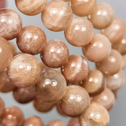 Sunstone & Moonstone Beaded Bracelet