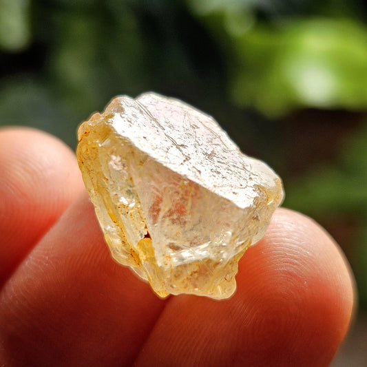Golden Phenacite Crystal with Rainbow, 3.58g Phenakite Specimen from Nigeria