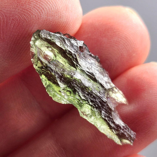 Moldavite Specimen 1.33g, Authentic Moldavite Crystal from Czech Republic