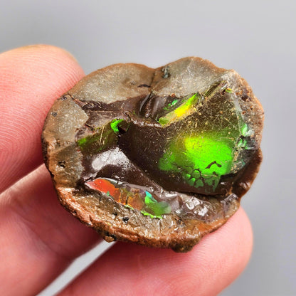 Rainbow Water Opal Specimen 7.2g, Welo Ethiopian Chocolate Opal Crystal