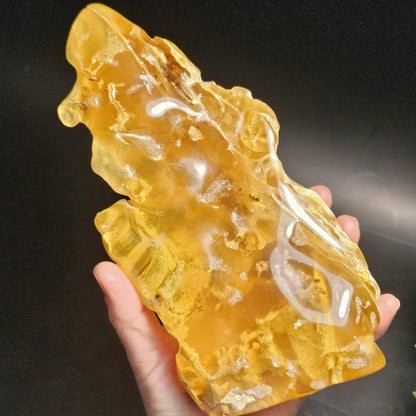 HUGE Amber with Moving Enhydro Bubble & Insect Inclusions 1.17lb