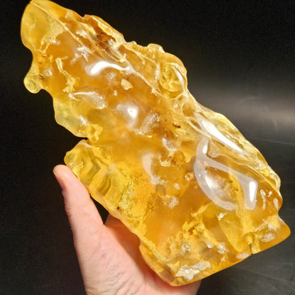 HUGE Amber with Moving Enhydro Bubble & Insect Inclusions 1.17lb