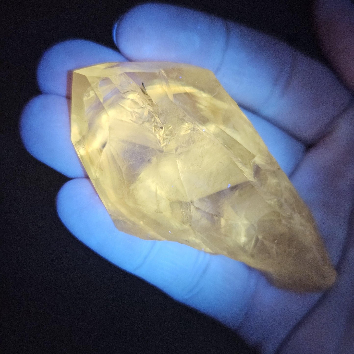 UV Phantom Powellite Amethyst 58g, Bahia Brazil Crystal