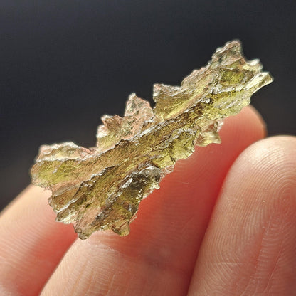 Hedgehog Moldavite Specimen from Besednice 1.45g, Moldavite Crystal