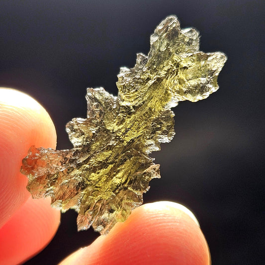 Hedgehog Moldavite Specimen from Besednice 1.45g, Moldavite Crystal