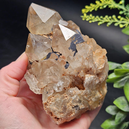 Kundalini Quartz, Natural Congo Citrine Cluster 499g, Smoky Citrine