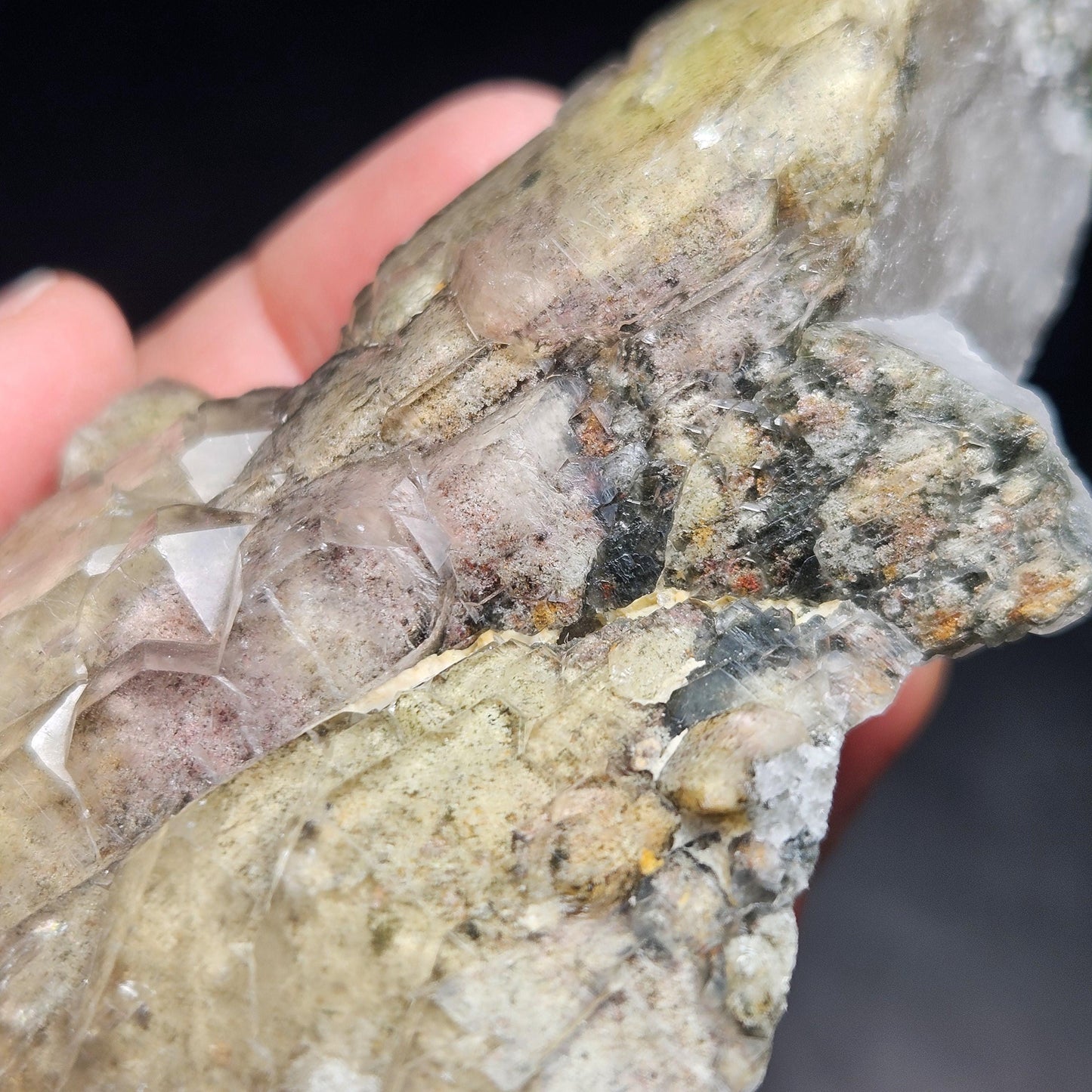 ELESTIAL Garden Quartz Crystal Cluster 295g, Brazilian Scenic Lodolite Specimen