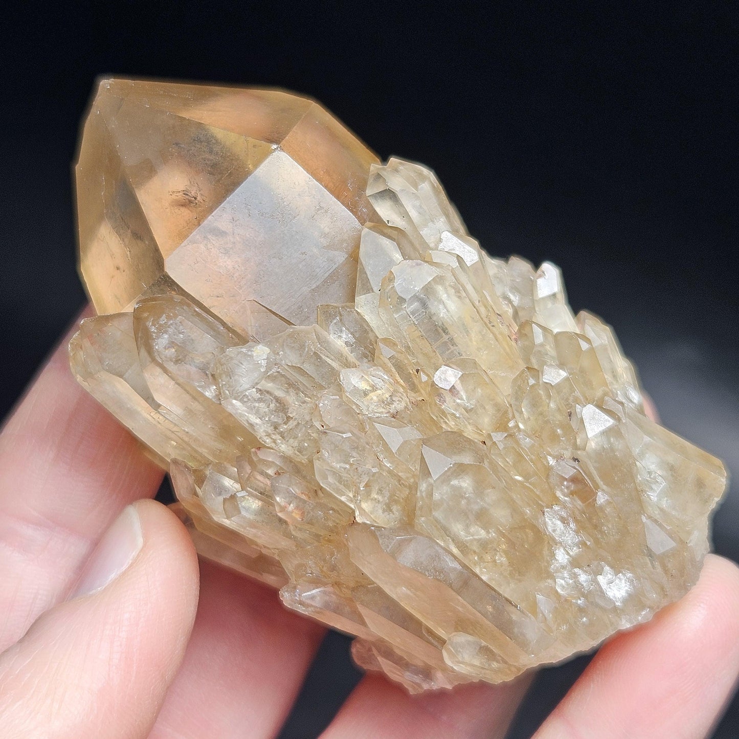 Kundalini Congo Citrine Quartz Cluster 159g, Smoky Citrine Crystal Multi