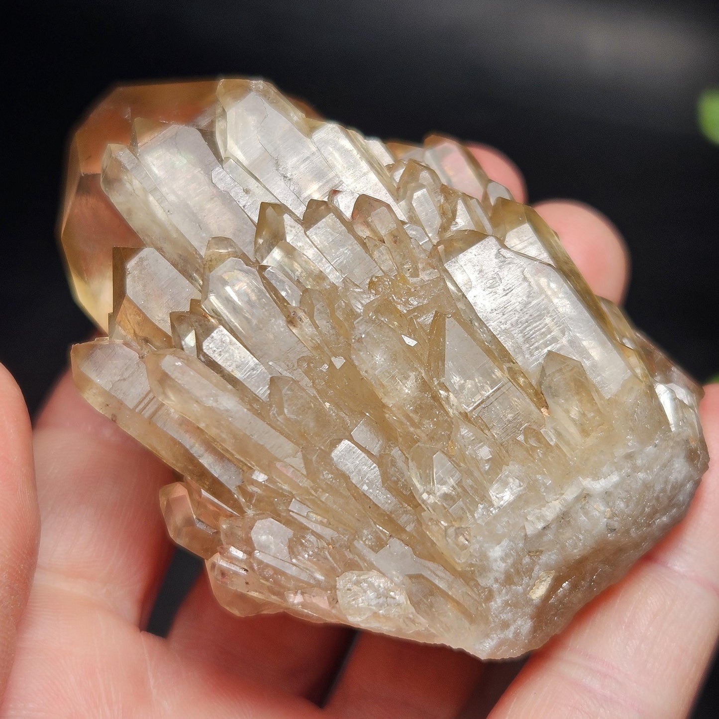 Kundalini Congo Citrine Quartz Cluster 159g, Smoky Citrine Crystal Multi