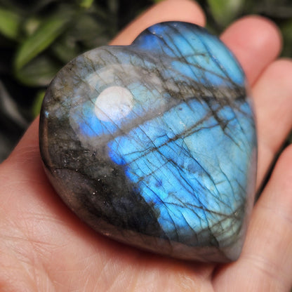 Labradorite Heart Carving 2.5", Polished Crystal Stone Heart