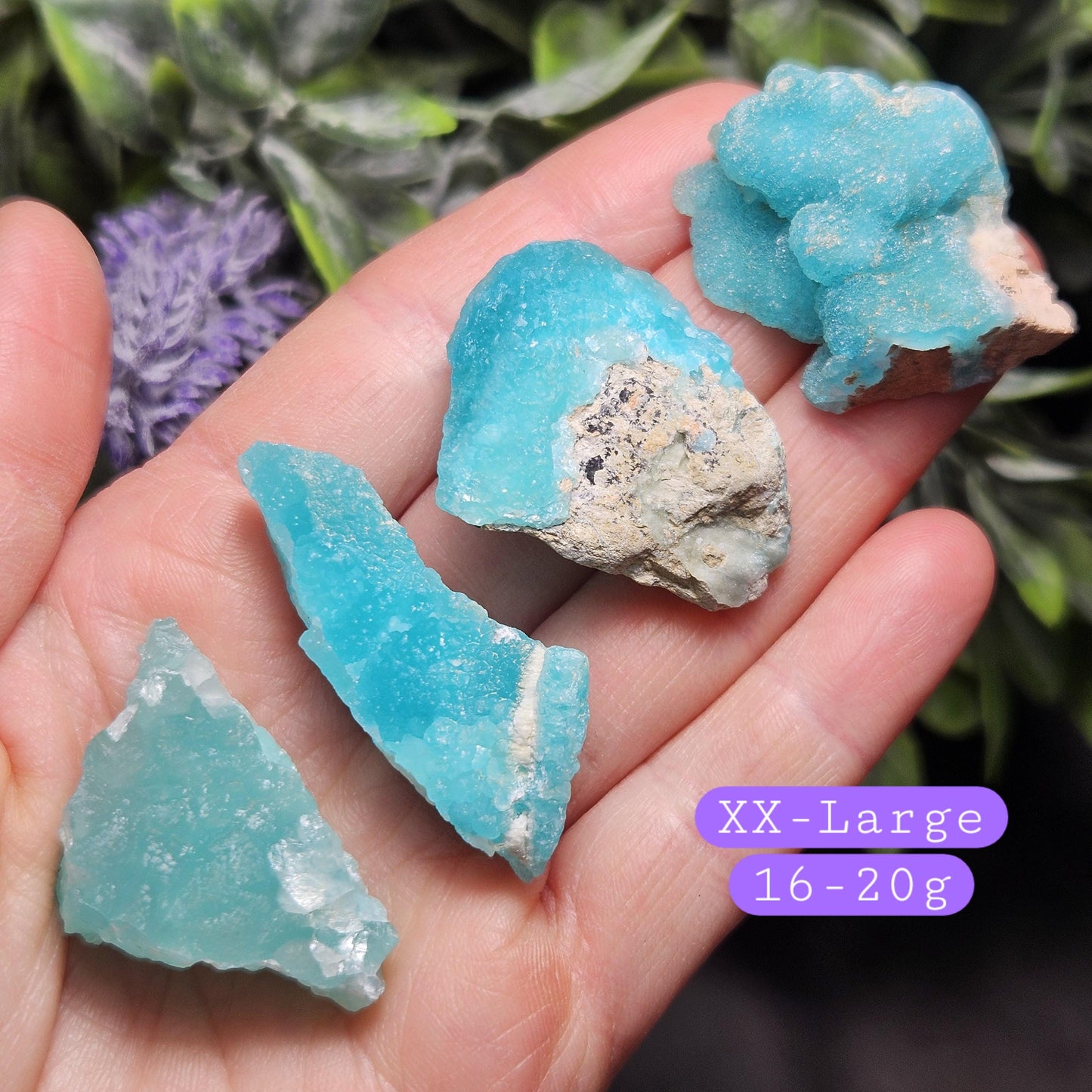 Blue Smithsonite Crystal Specimen from Congo, Natural Smithsonite Raw Stone