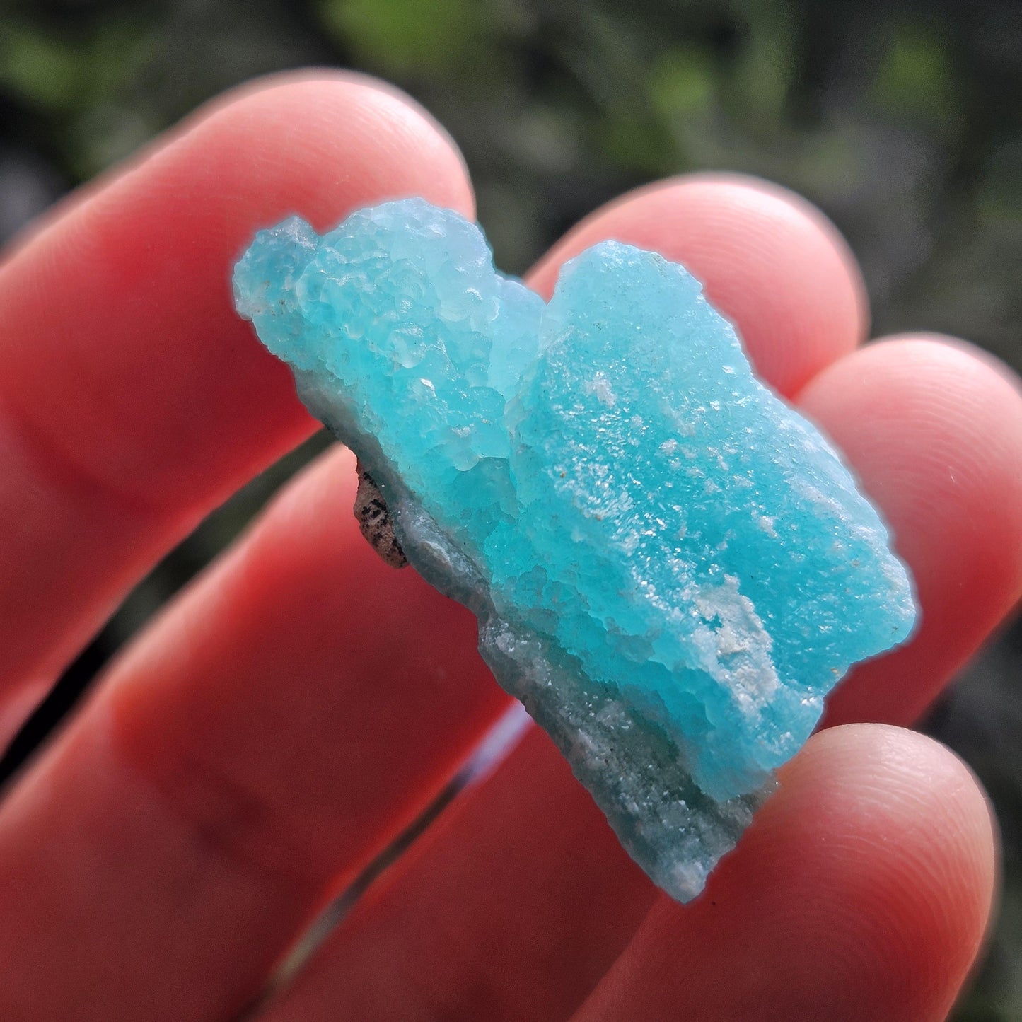 Smithsonite Crystal from the Congo, Natural VIVID Blue Smithsonite Raw Stone