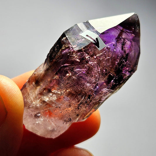 Enhydro Amethyst Scepter 21.34g, Moving Shangaan Enhydro Quartz Crystal from Zimbabwe