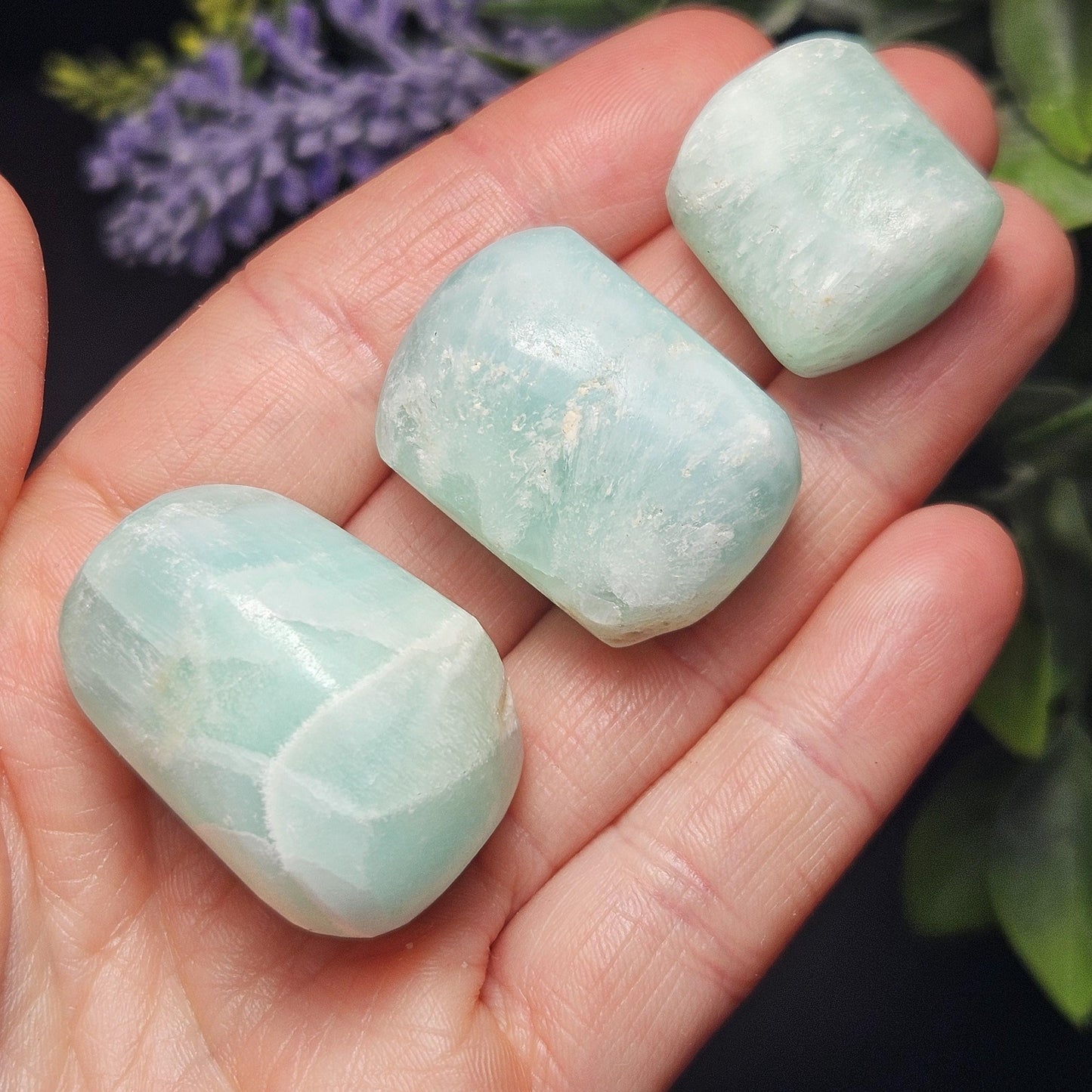 Caribbean Blue Calcite Tumbled Stone (10 to 45g), Calcite & Aragonite Polished Crystal