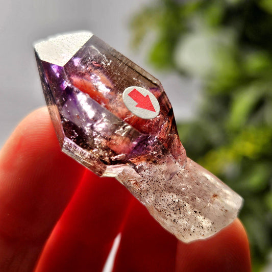 Enhydro Amethyst Scepter 13.19g, Moving Shangaan Enhydro Quartz Crystal from Zimbabwe