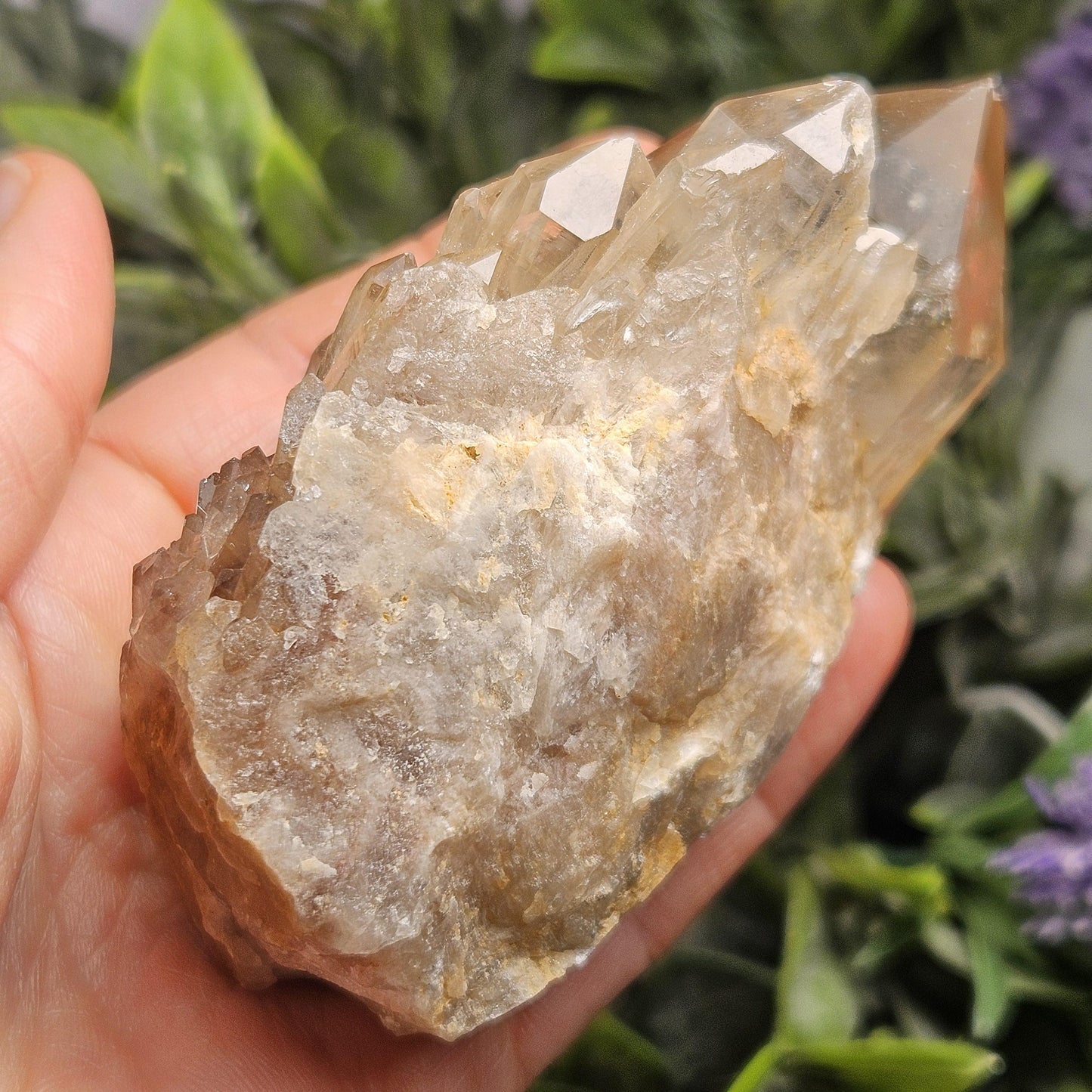 Kundalini Congo Citrine Quartz Cluster 283.5g, Smoky Citrine Crystal Multi