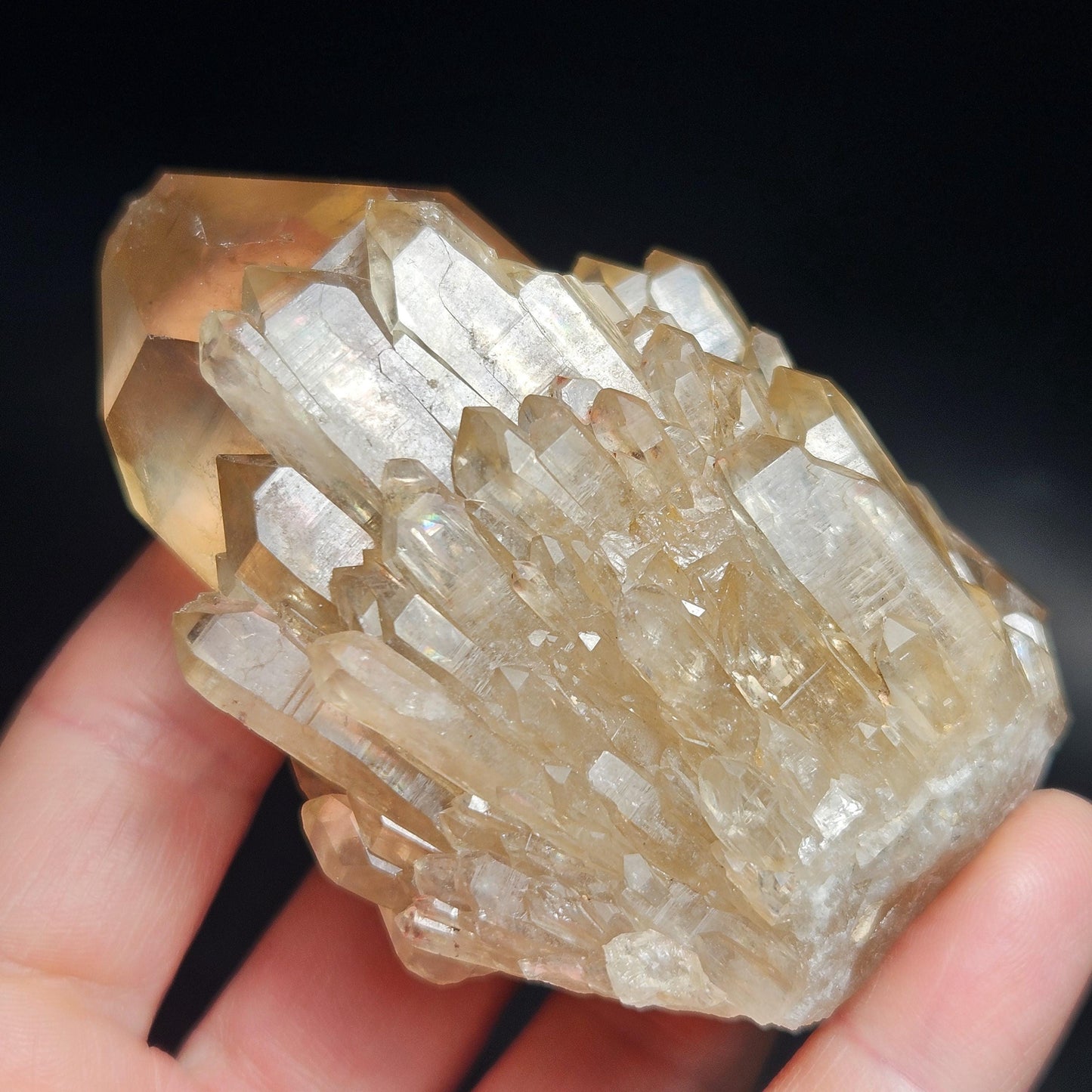 Kundalini Congo Citrine Quartz Cluster 159g, Smoky Citrine Crystal Multi