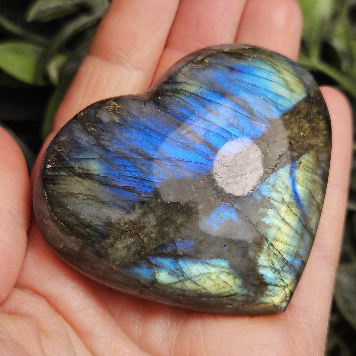 Labradorite Heart Carving 2.5", Polished Crystal Stone Heart