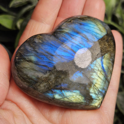 Labradorite Heart Carving 2.5", Polished Crystal Stone Heart