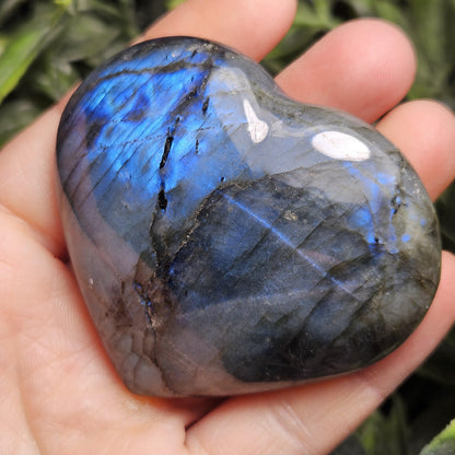 Labradorite Heart Carving 2.5", Polished Crystal Stone Heart