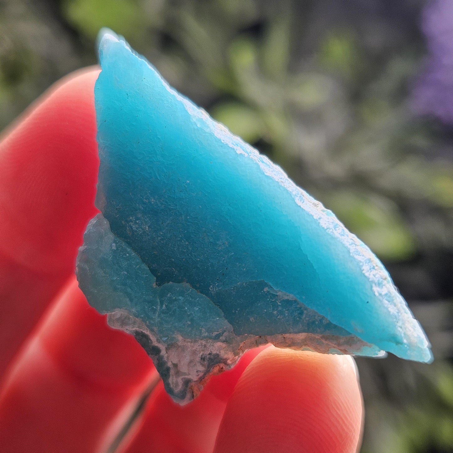 Smithsonite Crystal from the Congo, Natural VIVID Blue Smithsonite Raw Stone
