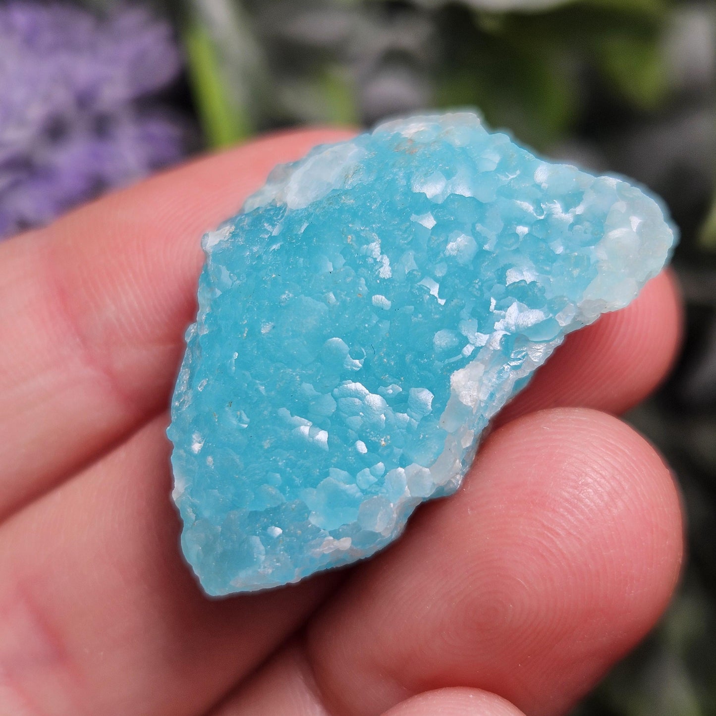 Blue Smithsonite Crystal Specimen from Congo, Natural Smithsonite Raw Stone