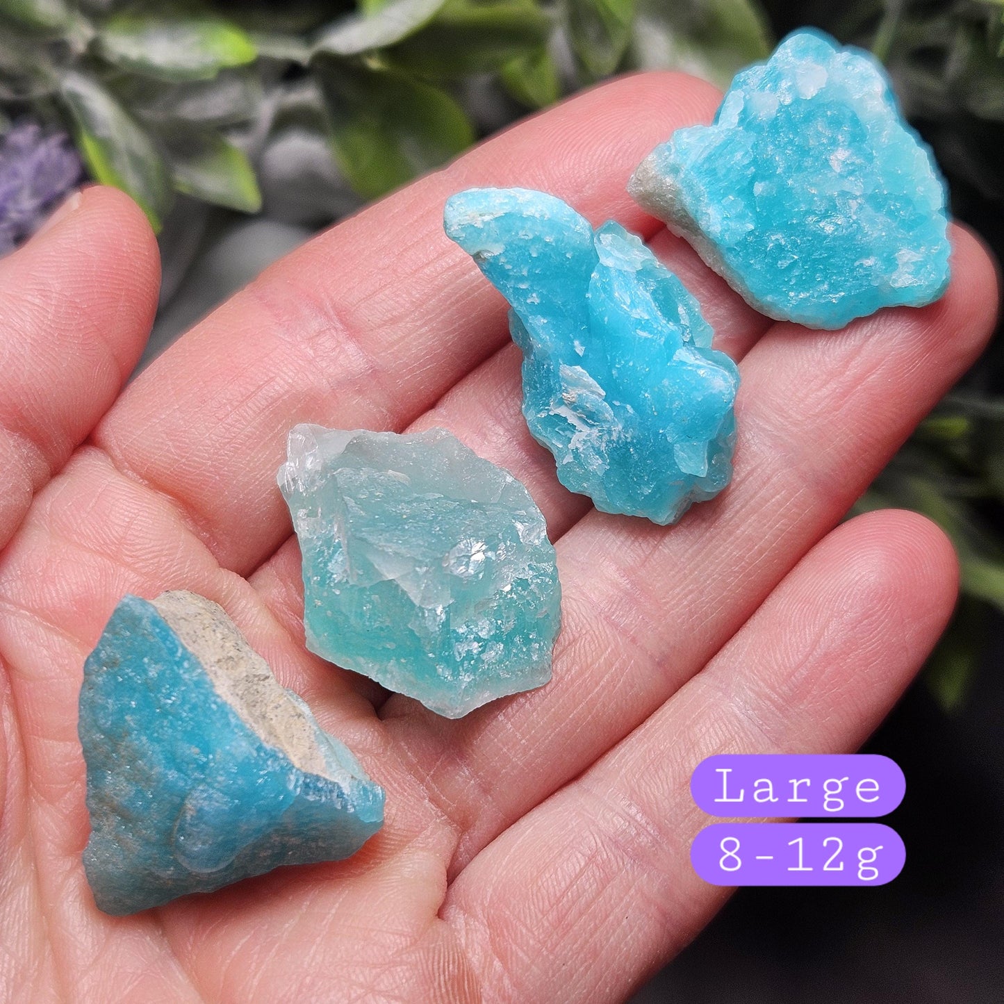 Blue Smithsonite Crystal Specimen from Congo, Natural Smithsonite Raw Stone
