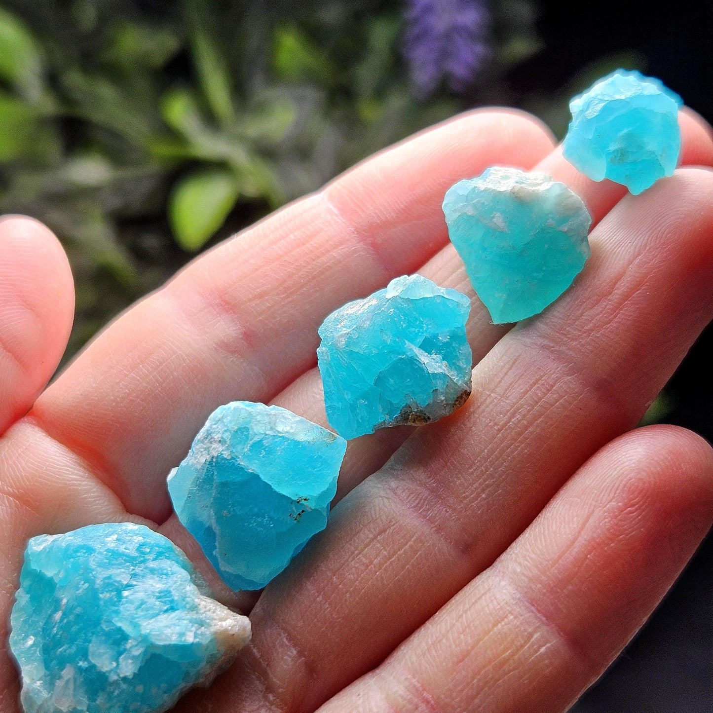 Blue Smithsonite Crystal Specimen from Congo, Natural Smithsonite Raw Stone