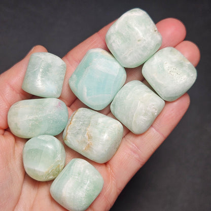 Caribbean Blue Calcite Tumbled Stone (10 to 45g), Calcite & Aragonite Polished Crystal