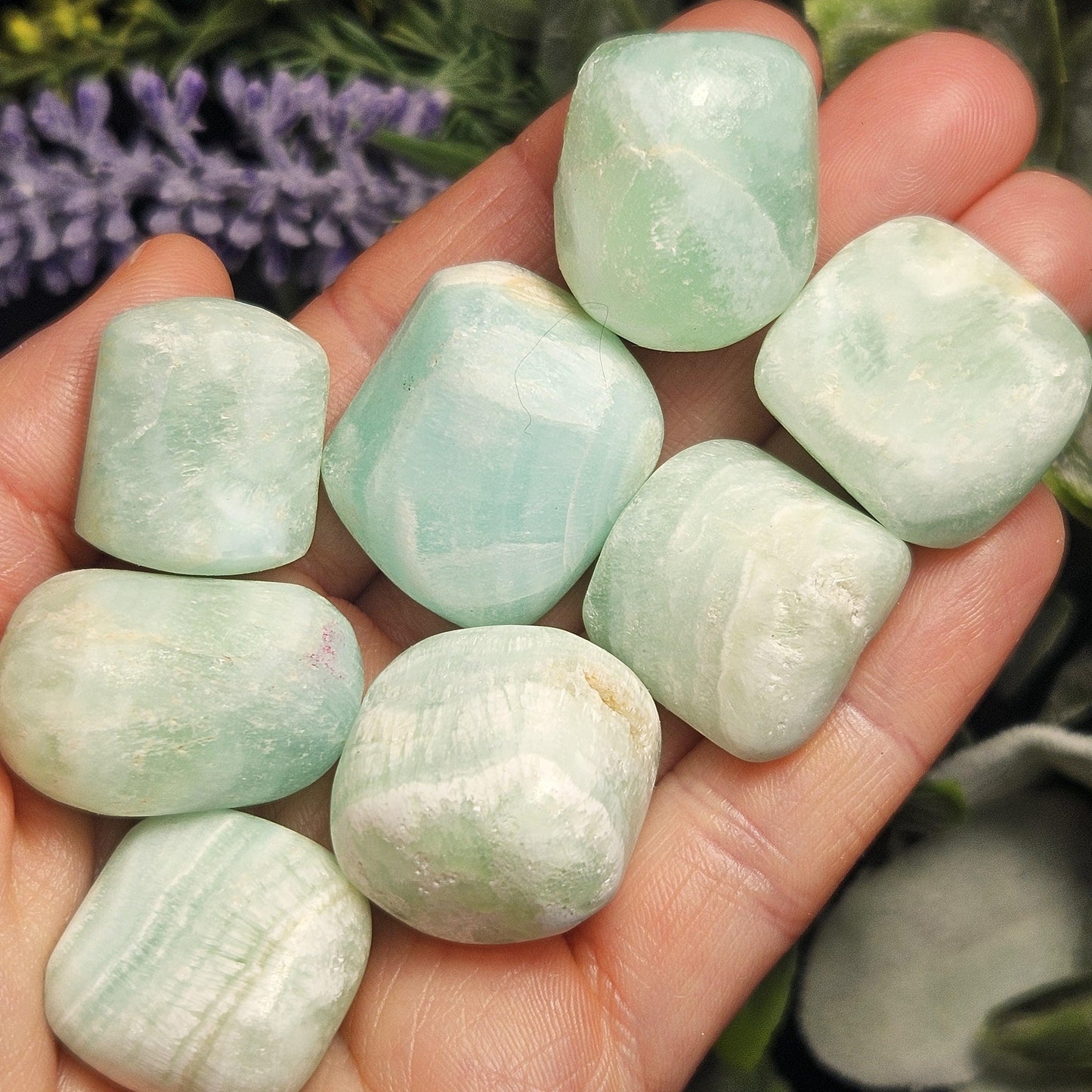 Caribbean Blue Calcite Tumbled Stone (10 to 45g), Calcite & Aragonite Polished Crystal