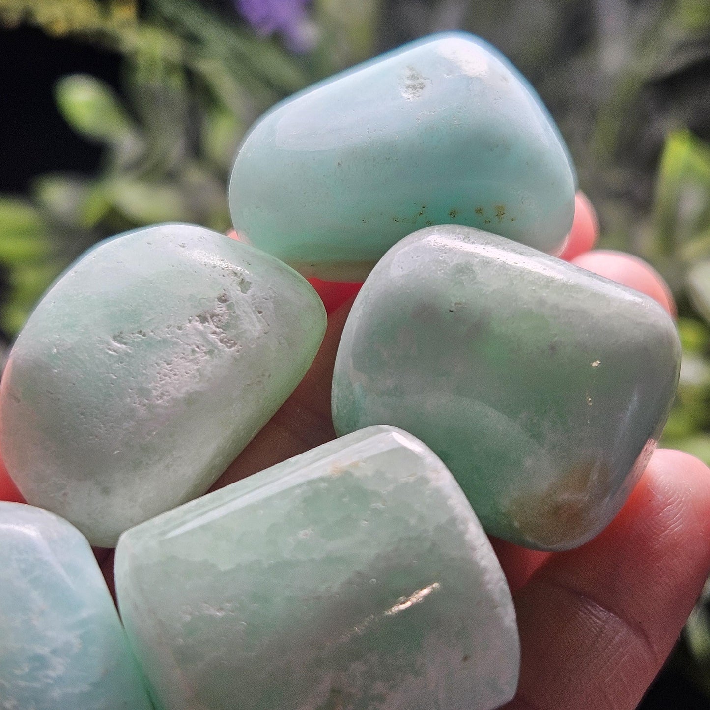 Caribbean Blue Calcite Tumbled Stone (10 to 45g), Calcite & Aragonite Polished Crystal