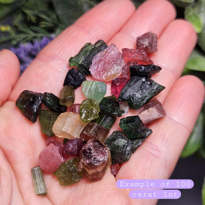 Tourmaline "Candy" Pink & Green Bulk Crystals, Choose Your Size, Brazilian Raw Tourmaline Specimens