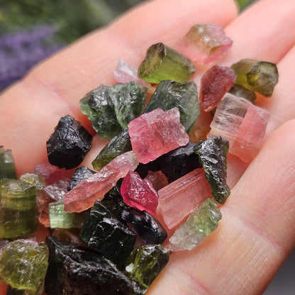 Pink & Green Tourmaline "Candy" Bulk Crystals, Choose Your Size, Brazilian Raw Tourmaline Specimens
