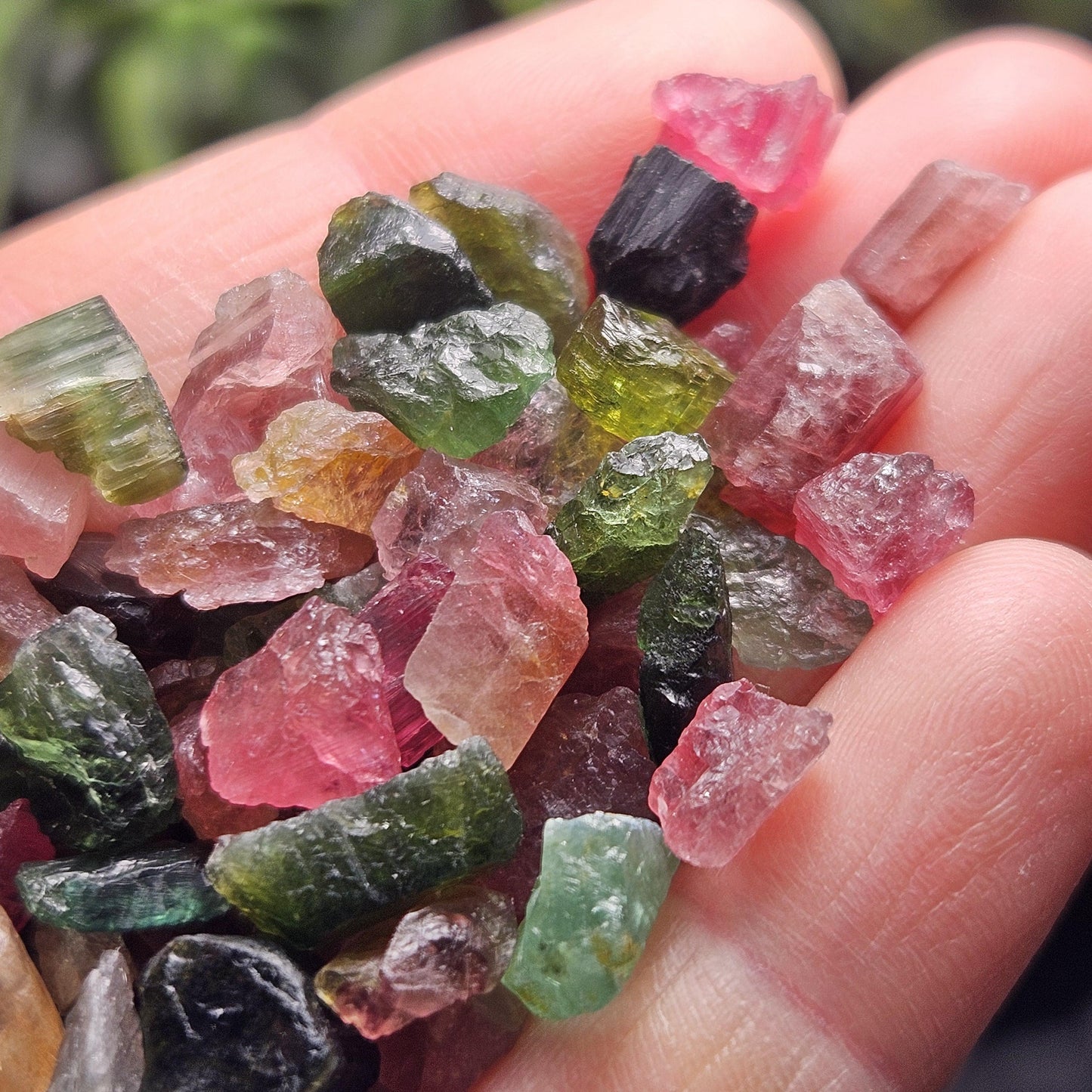Tourmaline "Candy" Pink & Green Bulk Crystals, Choose Your Size, Brazilian Raw Tourmaline Specimens