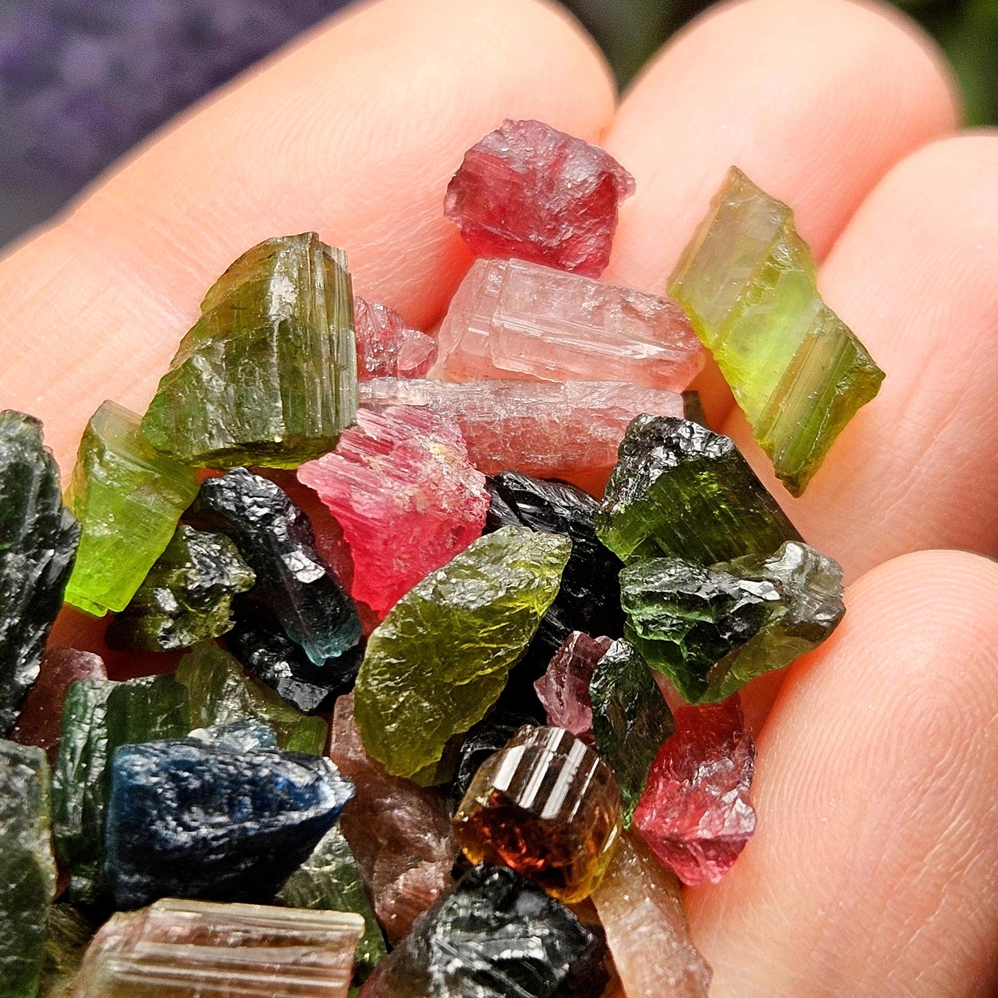 Pink & Green Tourmaline "Candy" Bulk Crystals, Choose Your Size, Brazilian Raw Tourmaline Specimens