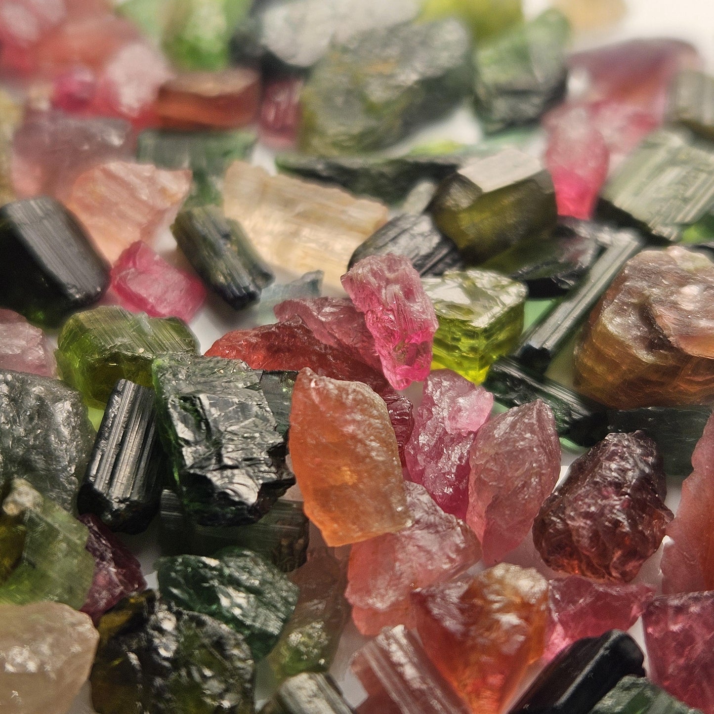 Tourmaline "Candy" Pink & Green Bulk Crystals, Choose Your Size, Brazilian Raw Tourmaline Specimens