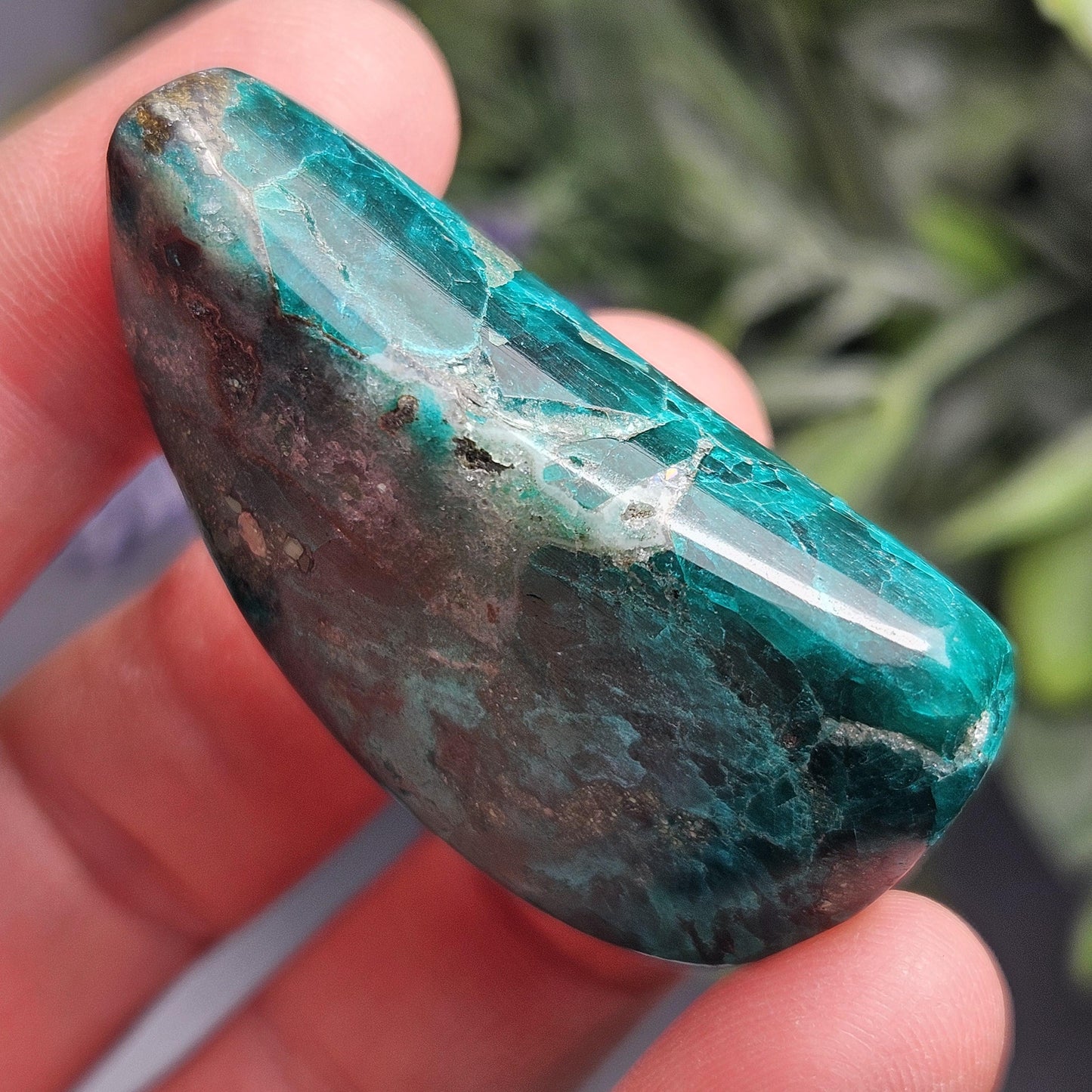 Polished Dioptase Crystal 28.59g, Congo Dioptase Specimen