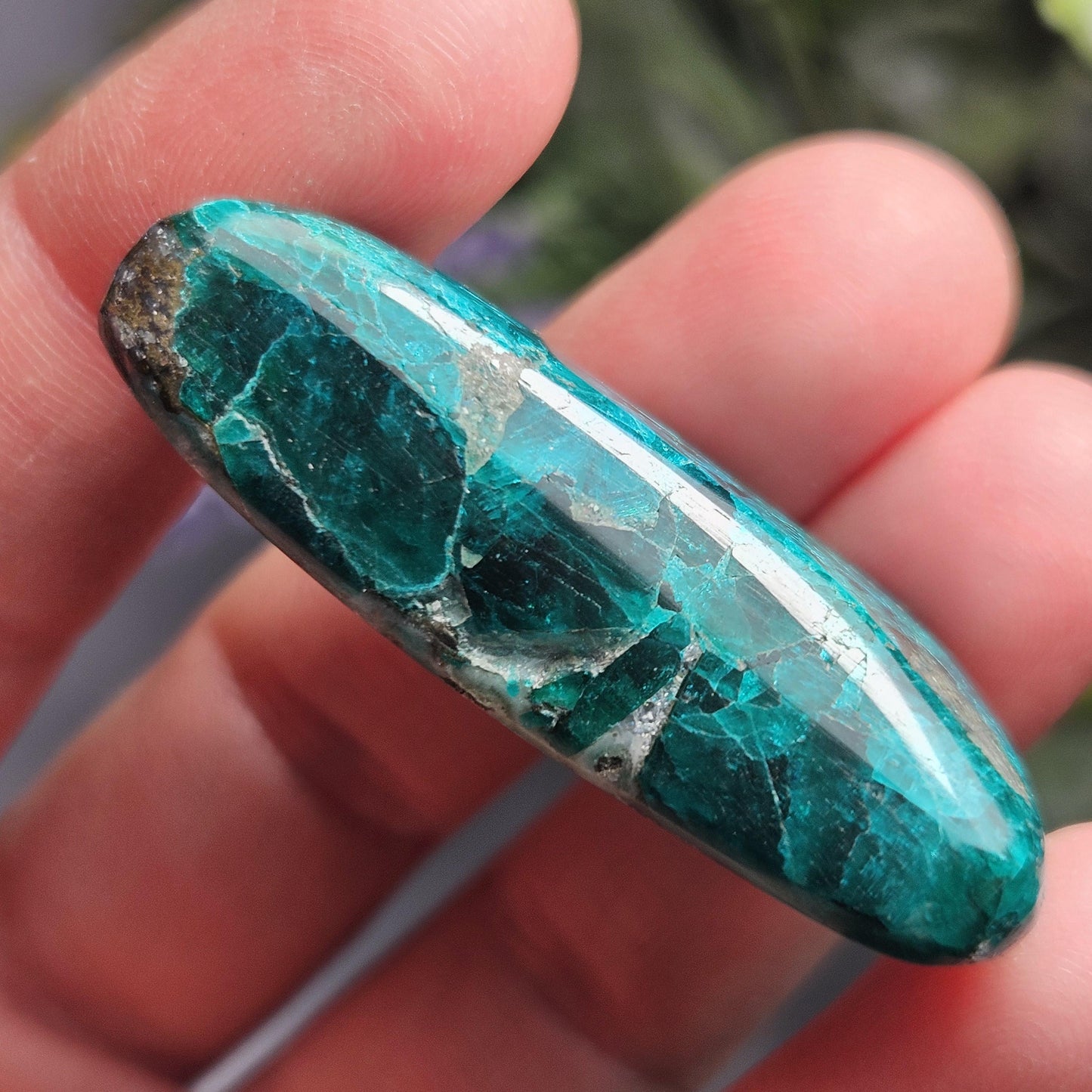 Polished Dioptase Crystal 28.59g, Congo Dioptase Specimen
