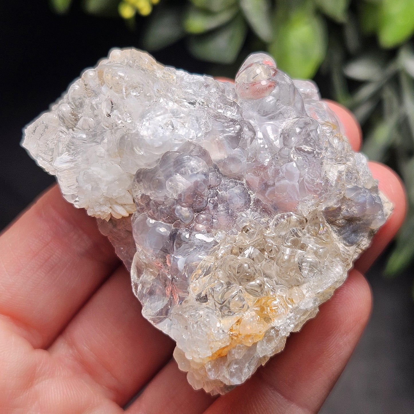 Hyalite Opal Specimen 81.70g, UV Reactive Fluorescent Botryoidal Crystal from Mexico