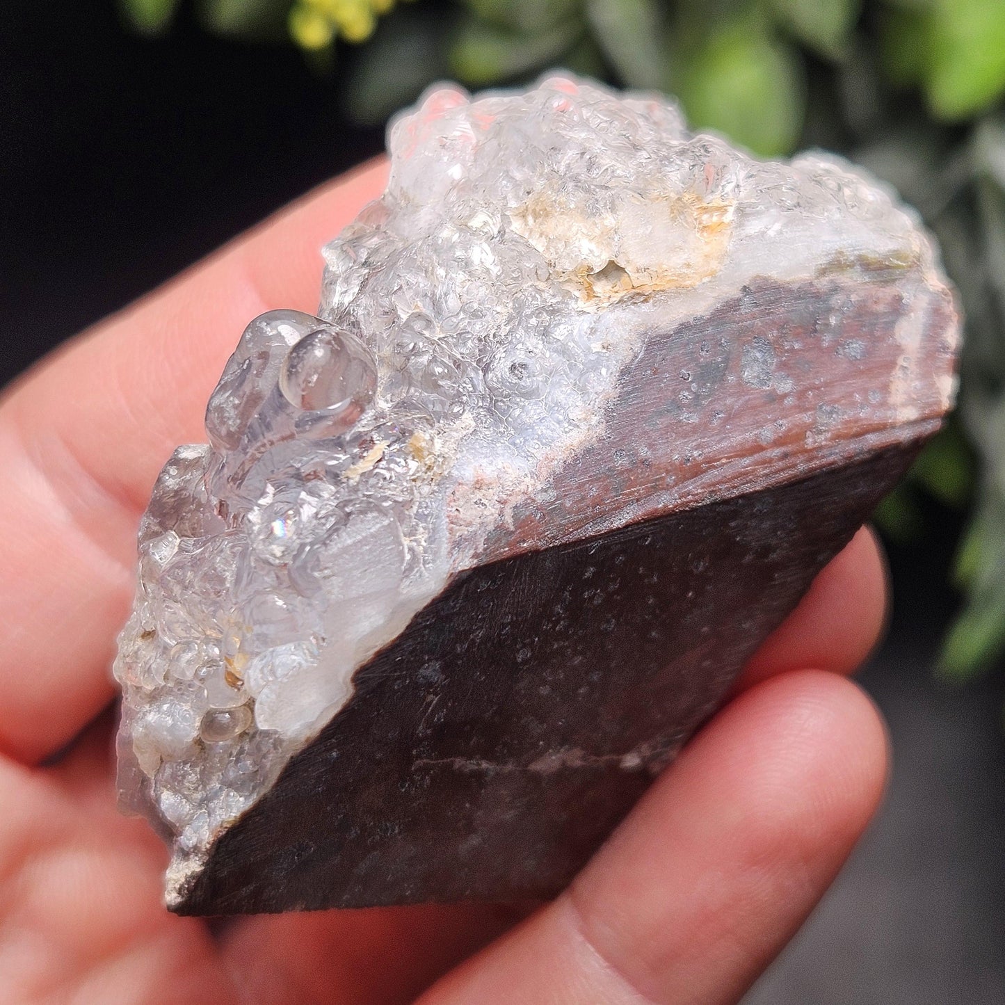 Hyalite Opal Specimen 81.70g, UV Reactive Fluorescent Botryoidal Crystal from Mexico