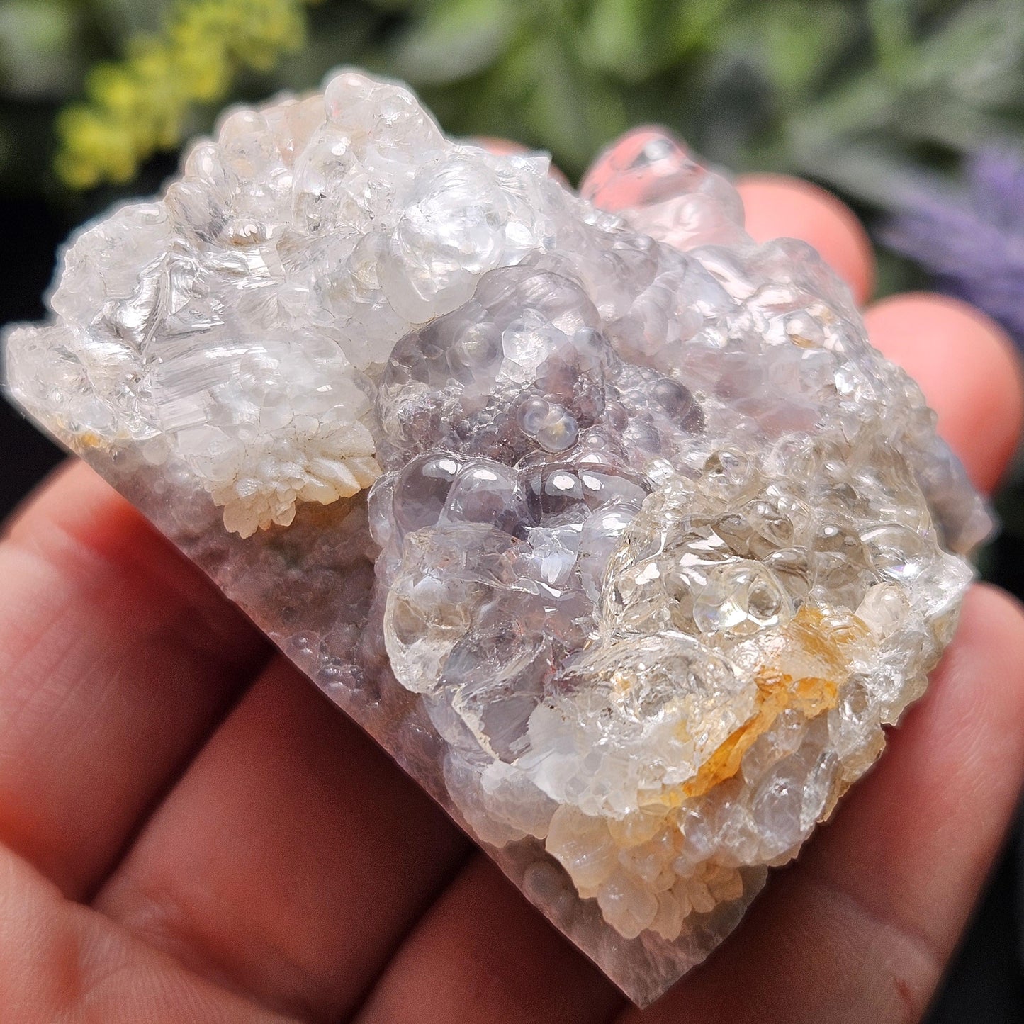 Hyalite Opal Specimen 81.70g, UV Reactive Fluorescent Botryoidal Crystal from Mexico