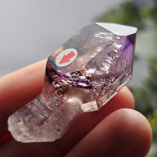 Enhydro Amethyst Scepter 13.19g, Moving Shangaan Enhydro Quartz Crystal from Zimbabwe