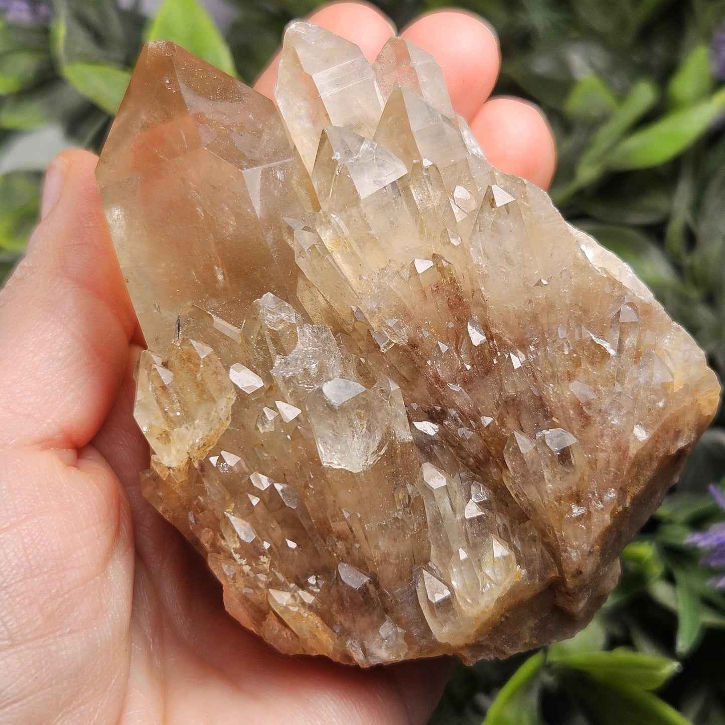 Kundalini Congo Citrine Quartz Cluster 283.5g, Smoky Citrine Crystal Multi